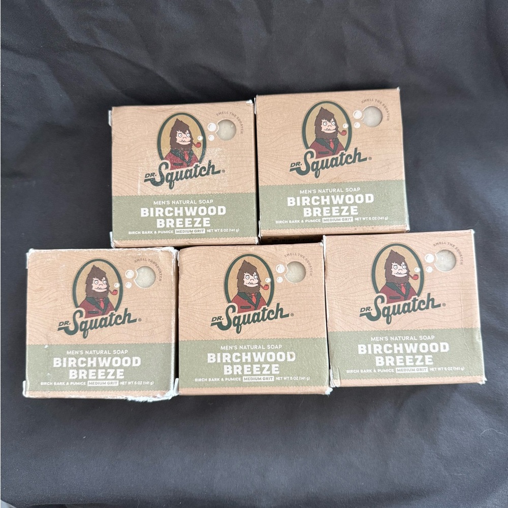 Dr. Squatch Birchwood Breeze Men's Soap - Set of 5